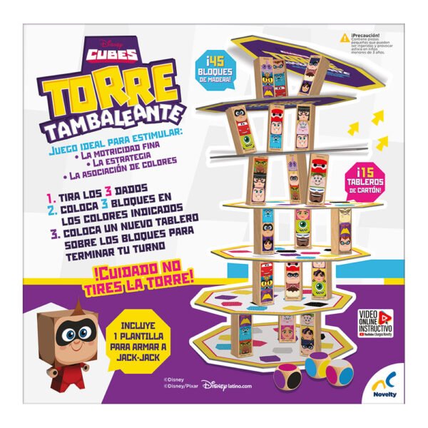 JUEGO TORRE TAMBALEANTE DISNEY CUBES JCA-2427 - Imagen 3