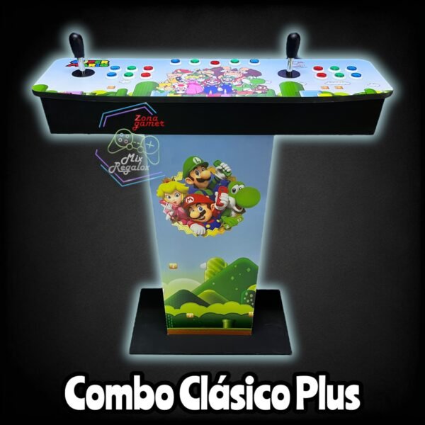 Combo Tablero Doble Retro 64 GB+Pedestal