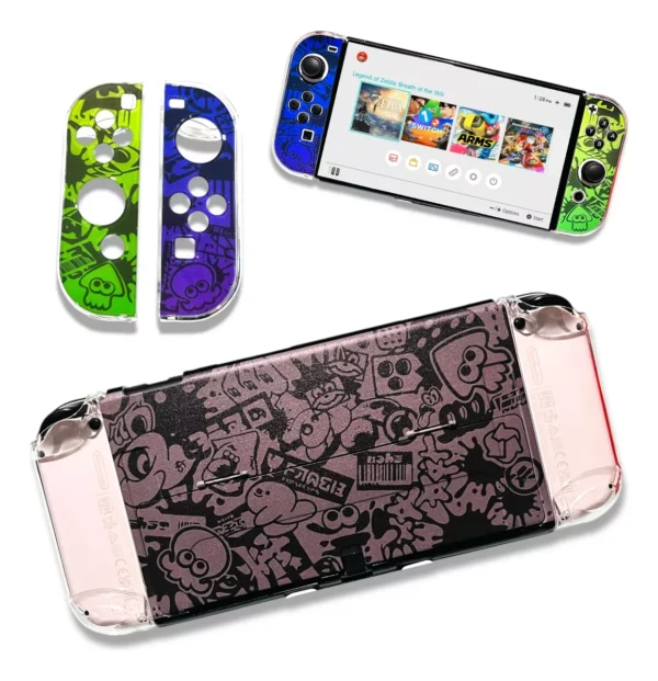 Funda Protectora De Acrílico Para Nintendo Switch Oled Splatoon