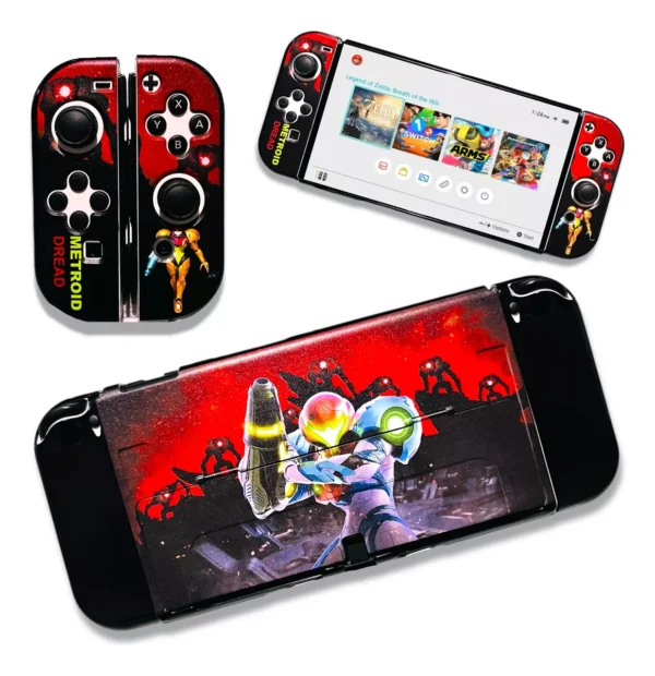 Funda Protectora De Acrílico Para Nintendo Switch Oled Metroid